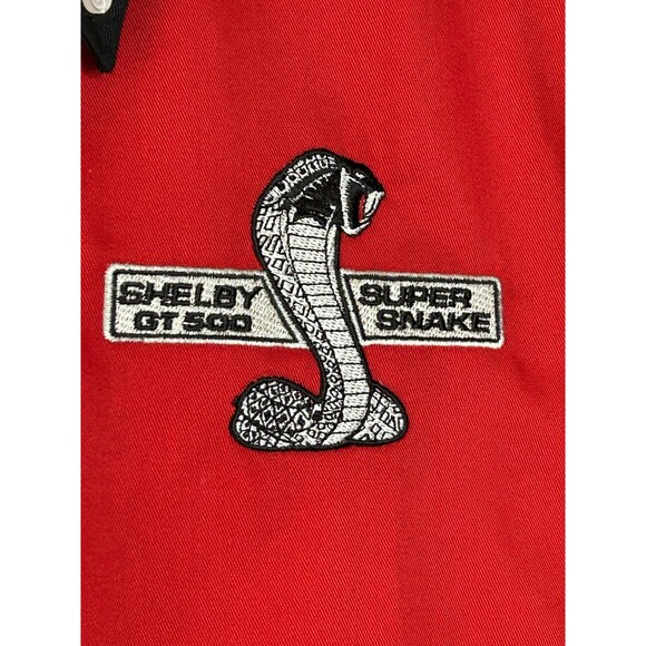 Carroll Shelby GT 500 Super Snake Mustang Track Pit Crew Style Mechanic Shirt L - Picture 3 of 16